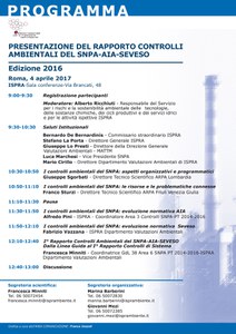 Presentation of the report  for the environmental controls SNPA-AIA-Seveso