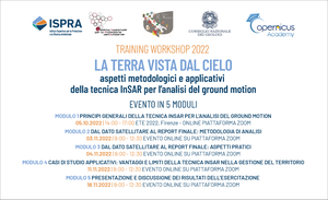 Training Workshop 2022 - The Earth seen from the sky: methodological and application aspects of the InSAR technique for the analysis of ground motion