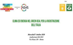 Climate and energy in the Green Deal to rebuild Italy