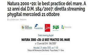 Natura 2000 + 20:  sea best practices. After 12 years  since D.M 184/2007