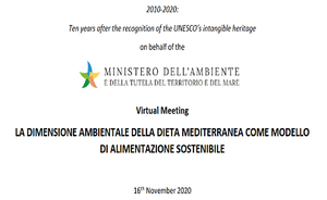 The environmental dimension in the mediterranean diet as a model of sustainable feeding