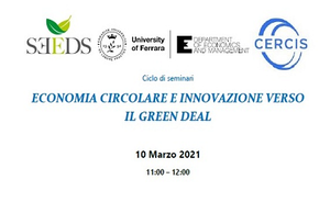 Circular economy and innovation towards the Green Deal