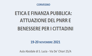 Ethics and public finance: implementation of the PNRR and well-being for citizens