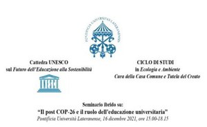 The post COP-26 and the role of the university education