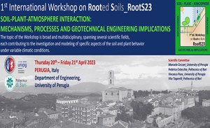 1st Workshop International RootS23 - "Soil-Plant-Atmosphere Interaction: mechanisms, processes and geotechnical engineering implications"