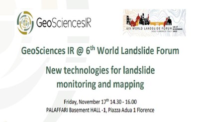 GeoSciences IR @ 6° World Landslide Forum