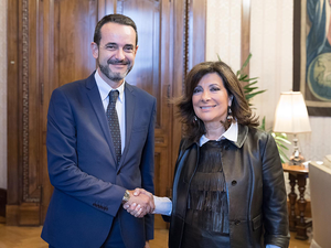 The President of the Senate Maria Elisabetta Alberti Casellati receives the President of ISPRA and SNPA Stefano Laporta