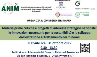 Critical Raw Materials and Projects of National Strategic Interest: Innovations Needed for Sustainability and Development from Mineral Extraction to Processing