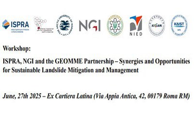 ISPRA, NGI and the GEOMME Partnership – Synergies and Opportunities for Sustainable Landslide Mitigation and Management