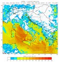 30/01/2019 ore 22  - previsione vento a 10 m – fonte: MOLOCH ISPRA