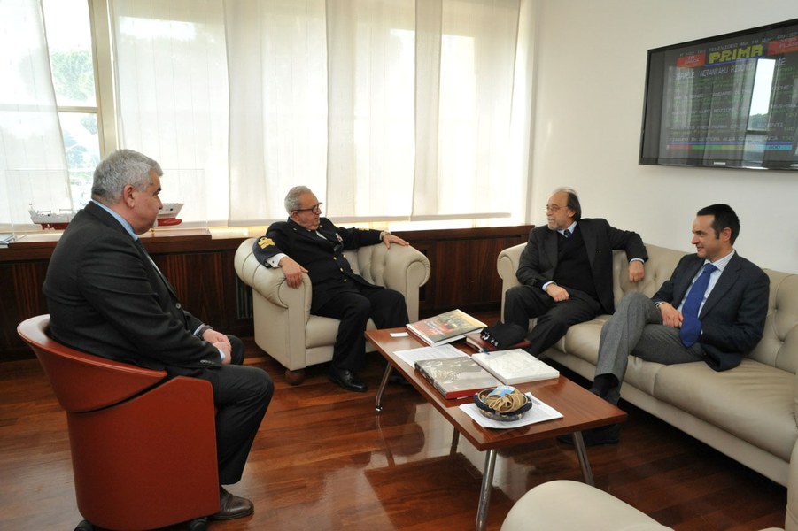 Presidente De Bernardinis e Direttore Laporta incontrano Comandante Generale del Corpo delle Capitanerie di Porto-Guardia costiera, Ammiraglio Angrisano