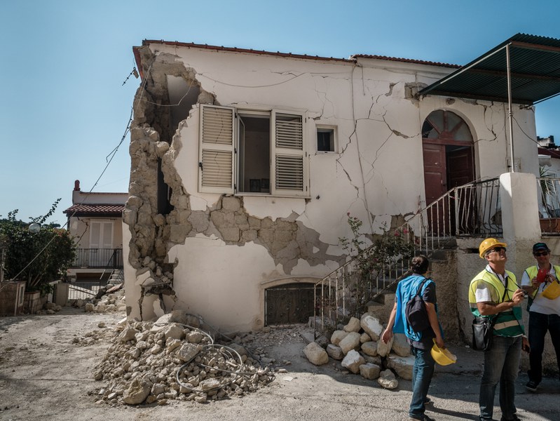 Abitazione in muratura fortemente danneggiata da sisma, in prossimità di Piazza Majo - Casamicciola Terme