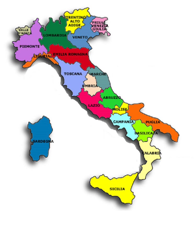 Mappa Regioni Italia