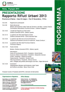 Presentazione del "Rapporto Rifiuti Urbani 2013"