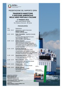 Presentazione del Rapporto ISPRA "Trasporto marittimo e gestione ambientale nelle aree portuali italiane"