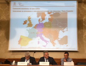 Conferenza stampa di presentazione del Rapporto ISPRA "Emissioni nazionali di gas serra: Indicatori di efficienza e decarbonizzazione nei principali Paesi Europei"
