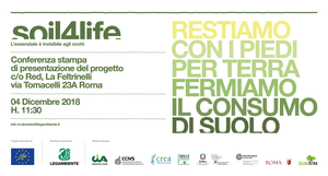 Conferenza stampa "Soil4Life Un progetto europeo  contro il consumo di suolo"