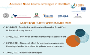 Webinar "Advanced Noise Control strategies in HarbOuR  (ANCHOR) - LIFE "