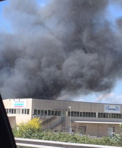 Incendio agli impianti della EcoX di Pomezia