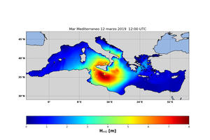 Previsione di forte mareggiata nel Canale di Sicilia, sulle coste della Sicilia nord-occidentale e meridionale e sulle coste della Calabria ionica