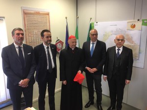 Arpa Liguria: il Direttore Pepe e il Presidente Ispra/SNPA Laporta ricevono l’Arcivescovo di Genova Angelo Bagnasco