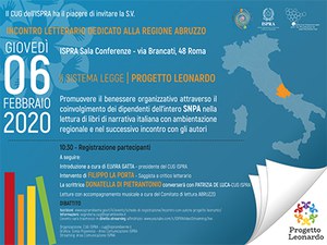 Progetto Leonardo - Il Sistema Legge: Incontro letterario dedicato alla Regione Abruzzo