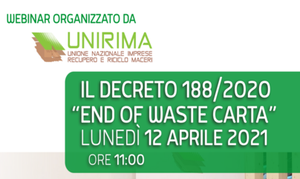 Il Decreto 188/2020 - End of Waste carta