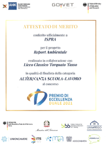 ISPRA finalista al “Premio di Eccellenza Duale 2021”