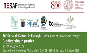 56° Corso di Cultura in Ecologia