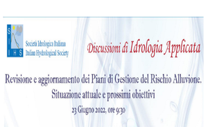 Discussioni di Idrologia Applicata: ciclo di seminari organizzato dalla Società Idrologica Italiana