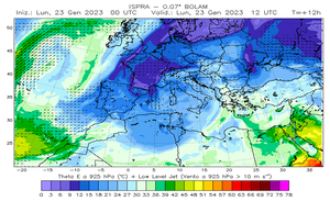 Previsione forte di mareggiata nel Mar Tirreno meridionale e Mar Adriatico. Aggiornamento 23 gennaio
