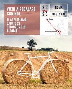 SIC2SIC "Vieni a pedalare con noi. Ti aspettiamo il 13 ottobre per la tappa di Castel Gandolfo" 