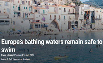 La qualità delle acque di balneazione in Europa rimane stabile