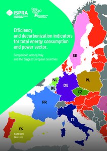 Efficiency and decarbonization indicators for total energy consumption and power sector. Comparison among Italy and the biggest European countries