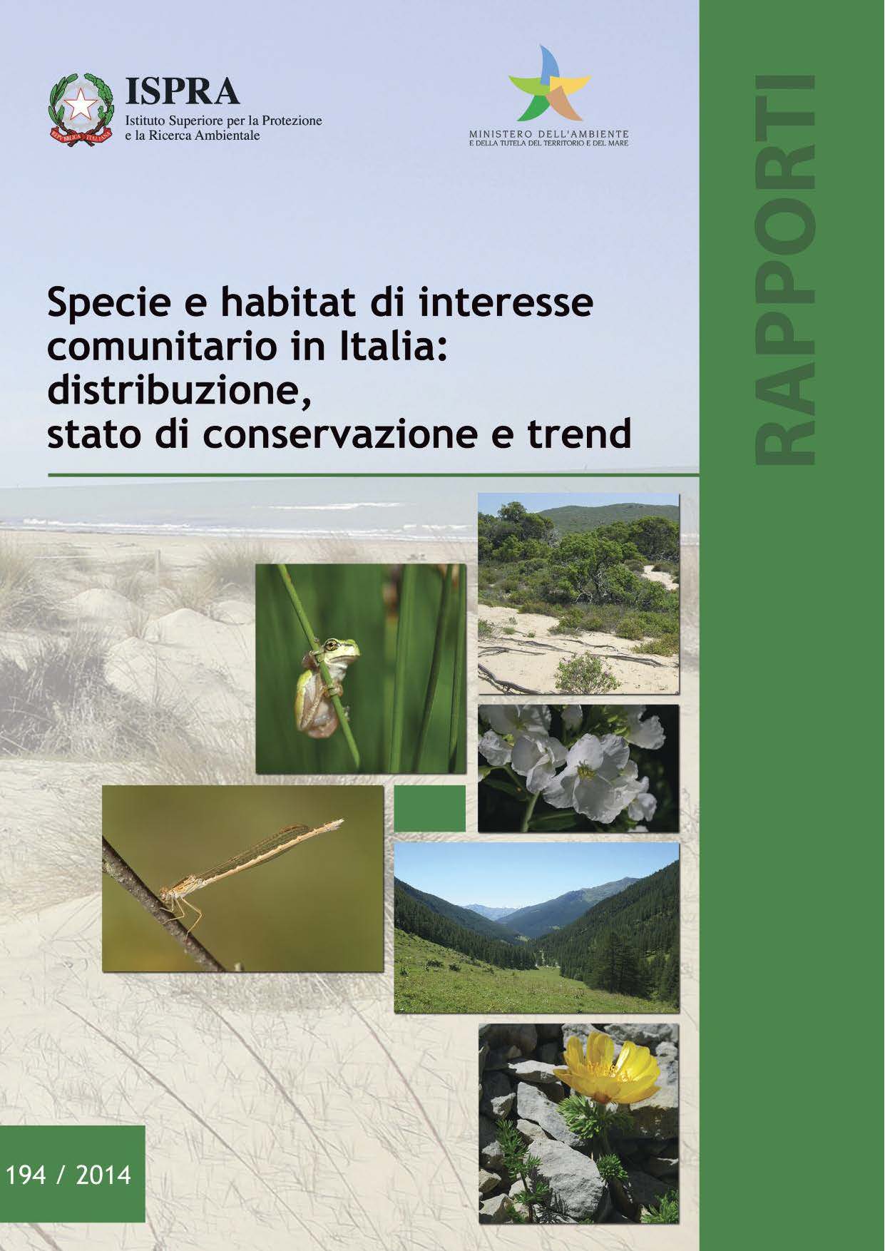 Specie e habitat di interesse comunitario in Italia distribuzione