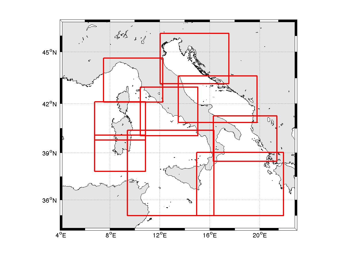 selezione aree regionali