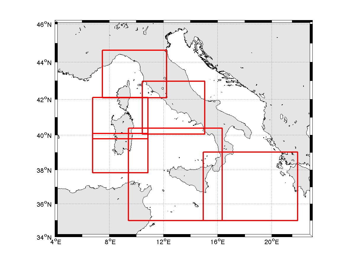 selezione aree regionali