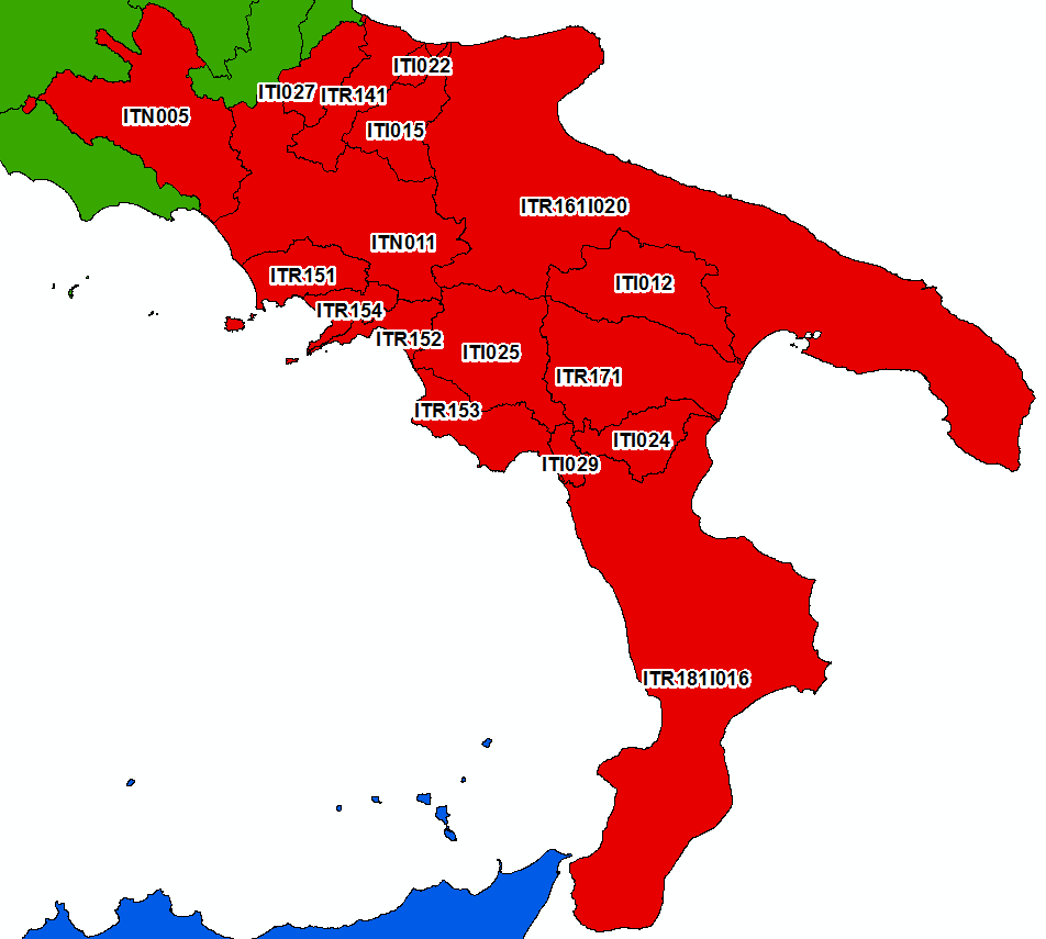 UoM del Distretto Appennino Meridionale